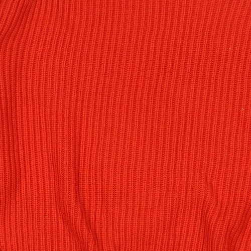 H&M Womens Red Round Neck Acrylic Pullover Jumper Size M