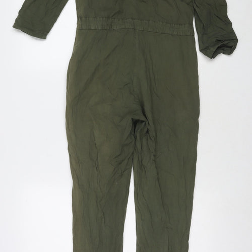 Pion Womens Green Polyester Blend Jumpsuit One-Piece Size S L29 in Button - You Look Good
