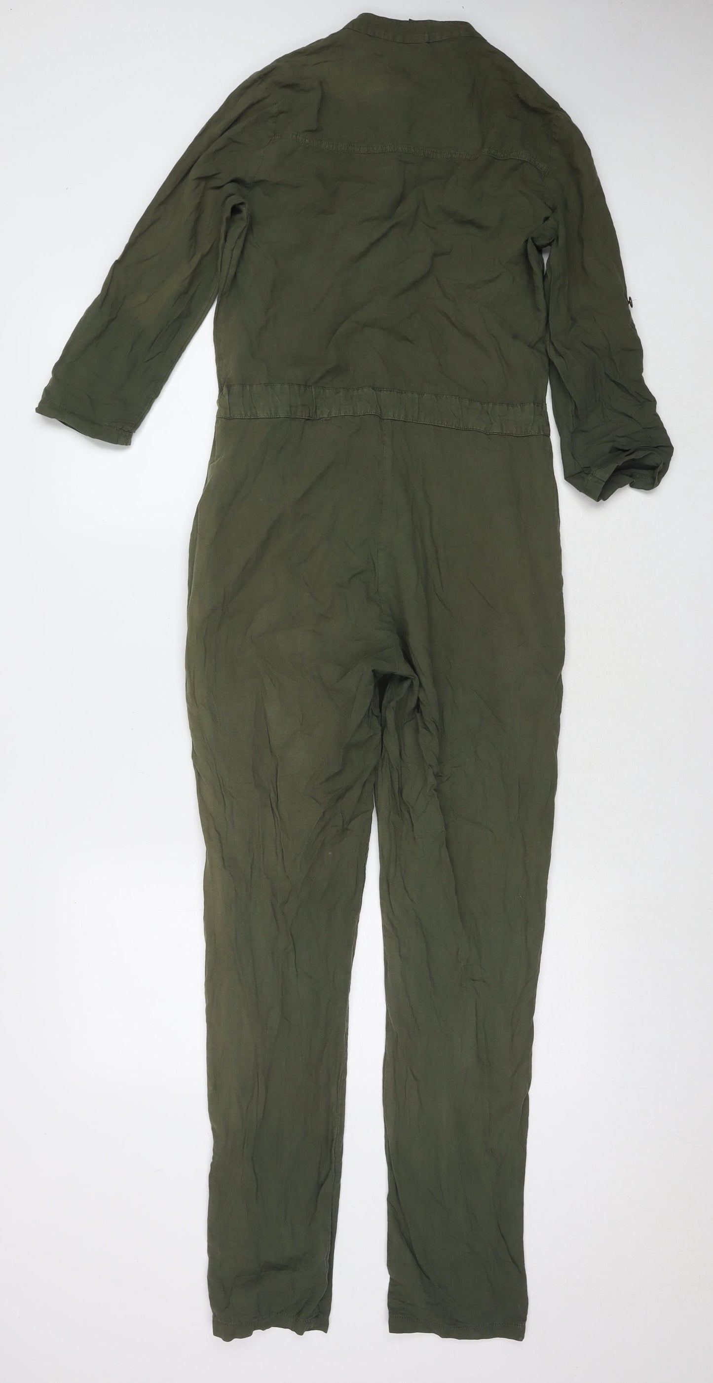 Pion Womens Green Polyester Blend Jumpsuit One-Piece Size S L29 in Button - You Look Good