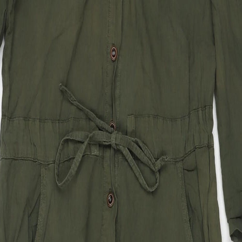 Pion Womens Green Polyester Blend Jumpsuit One-Piece Size S L29 in Button - You Look Good