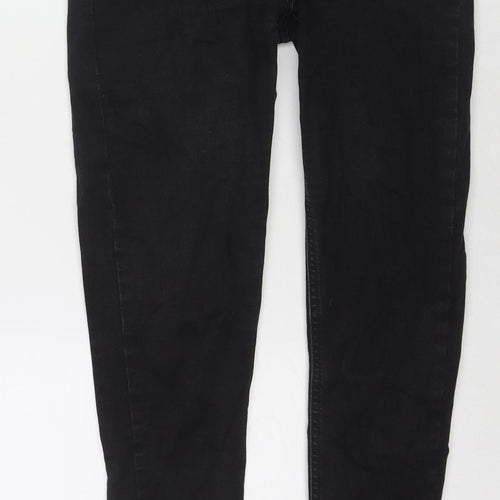 Oasis Womens Black Cotton Skinny Jeans Size 12 L29 in Regular Zip