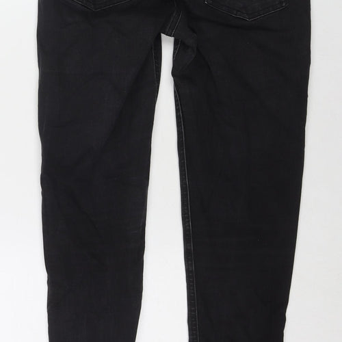 Oasis Womens Black Cotton Skinny Jeans Size 12 L29 in Regular Zip