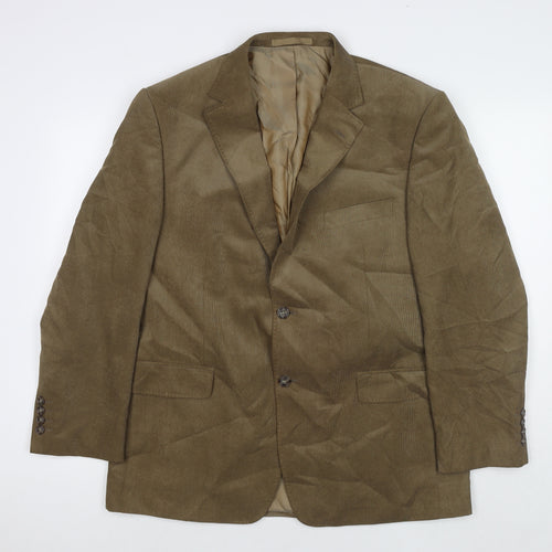 Marks and Spencer Mens Brown Polyester Jacket Suit Jacket Size 42 Regular