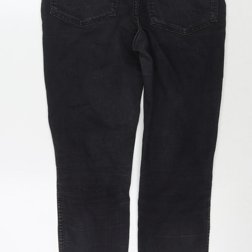 H&M Womens Black Cotton Skinny Jeans Size M L27 in Regular Zip