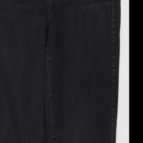 H&M Womens Black Cotton Skinny Jeans Size M L27 in Regular Zip
