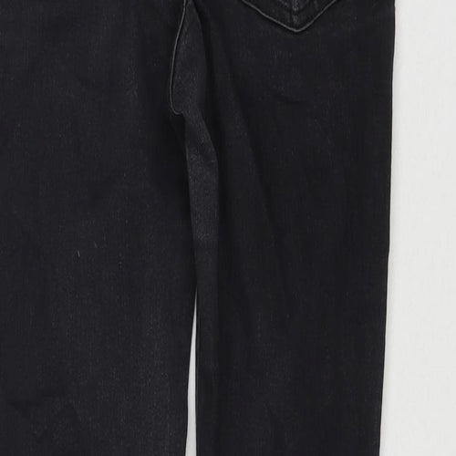 H&M Womens Black Cotton Skinny Jeans Size M L27 in Regular Zip