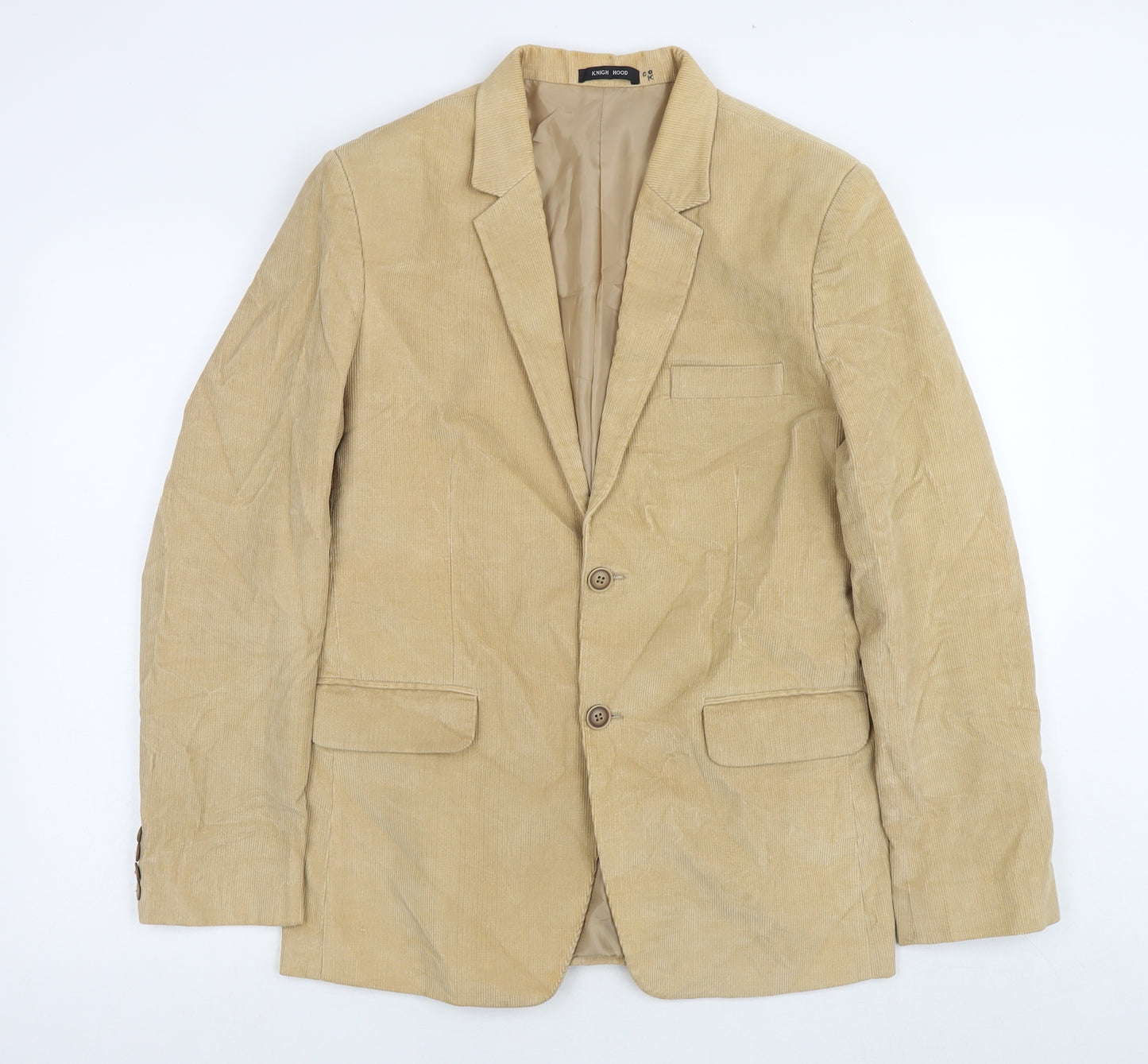 Knight Hood Mens Brown Cotton Jacket Suit Jacket Size S Regular