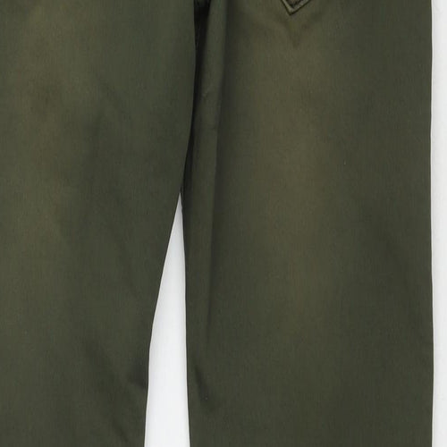 One Hectar Womens Green Cotton Straight Jeans Size 36 in L32 in Regular Zip