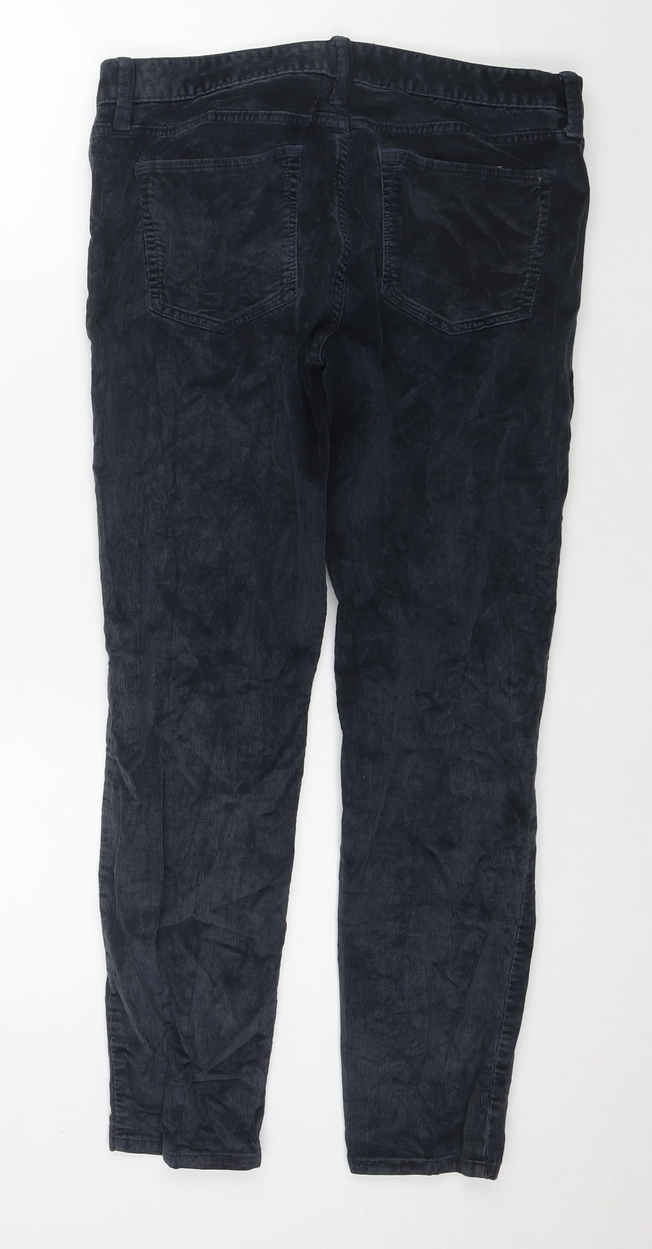 Banana Republic Womens Blue Cotton Trousers Size 29 in L27 in Regular Zip