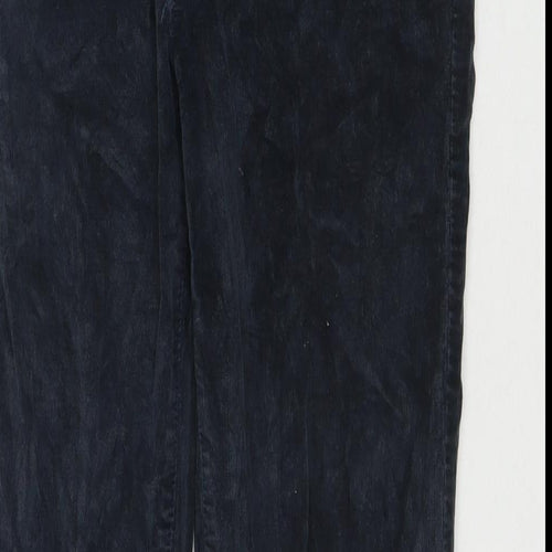 Banana Republic Womens Blue Cotton Trousers Size 29 in L27 in Regular Zip