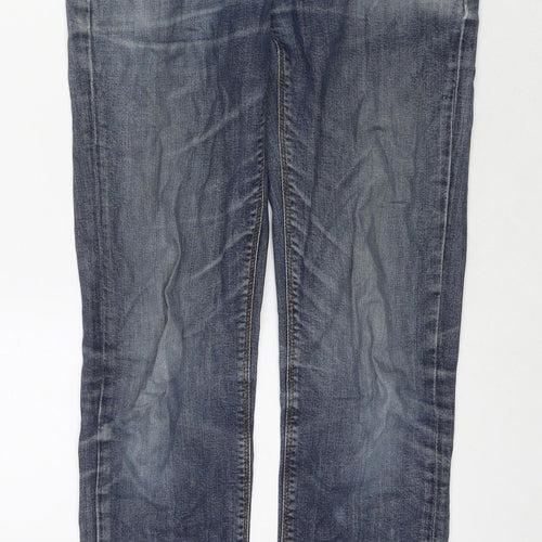 ASOS Mens Blue Cotton Skinny Jeans Size 28 in L31 in Regular Zip