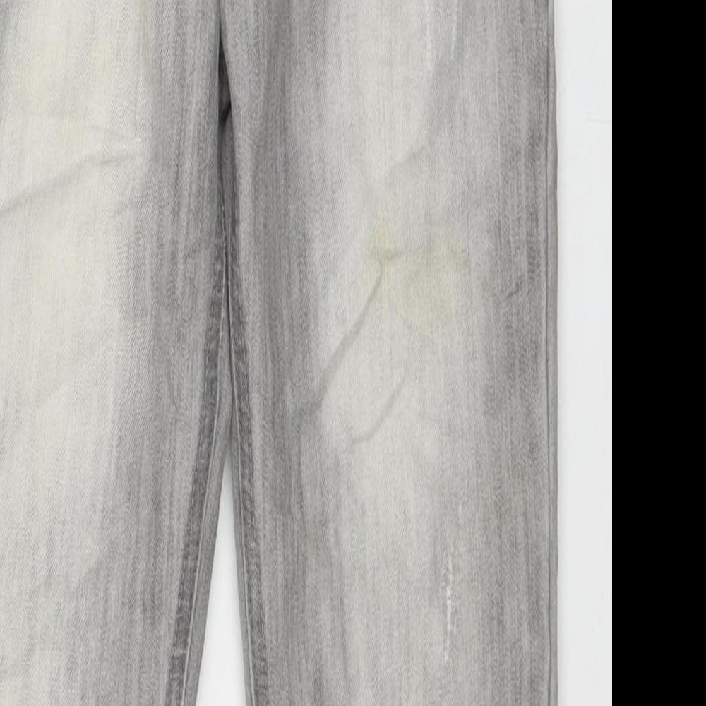 NEXT Boys Grey Cotton Skinny Jeans Size 11 Years L27 in Regular Zip