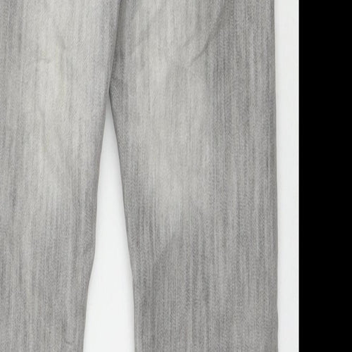 NEXT Boys Grey Cotton Skinny Jeans Size 11 Years L27 in Regular Zip