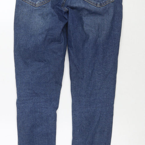 Topshop Womens Blue Cotton Skinny Jeans Size 28 in L32 in Regular Zip