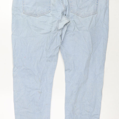 Topman Mens Blue Cotton Skinny Jeans Size 32 in L26 in Slim Zip