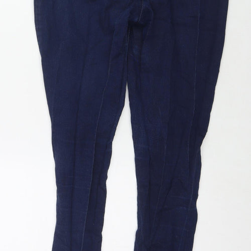 Dorothy Perkins Womens Blue Cotton Skinny Jeans Size 14 L31 in Slim Zip