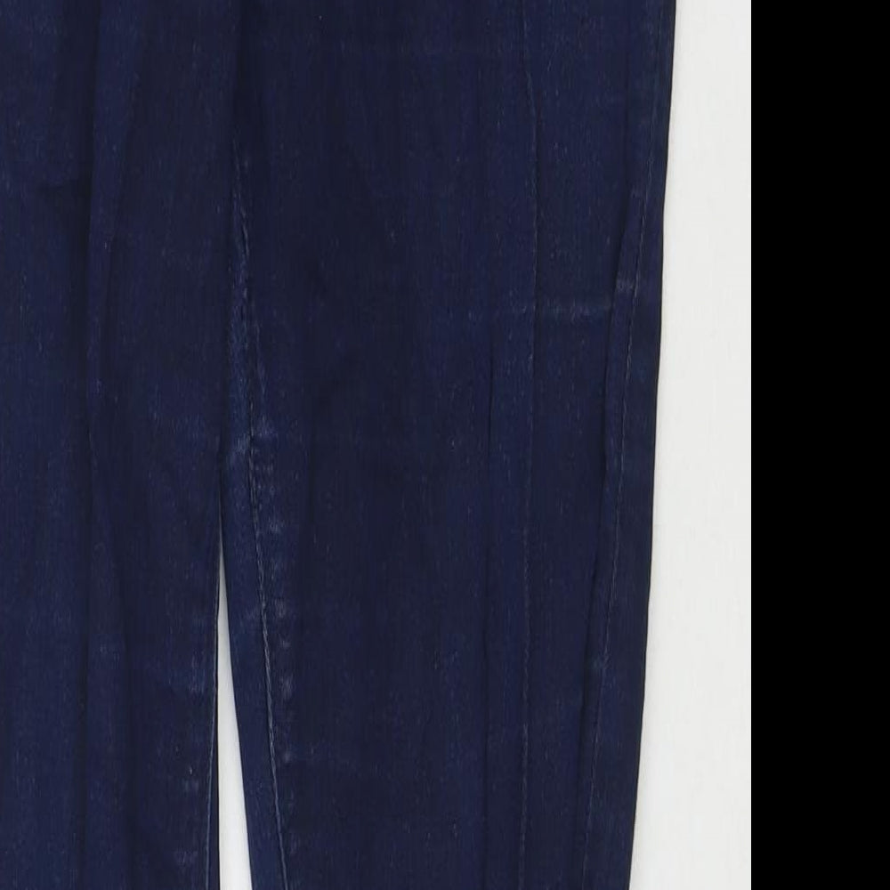Dorothy Perkins Womens Blue Cotton Skinny Jeans Size 14 L31 in Slim Zip