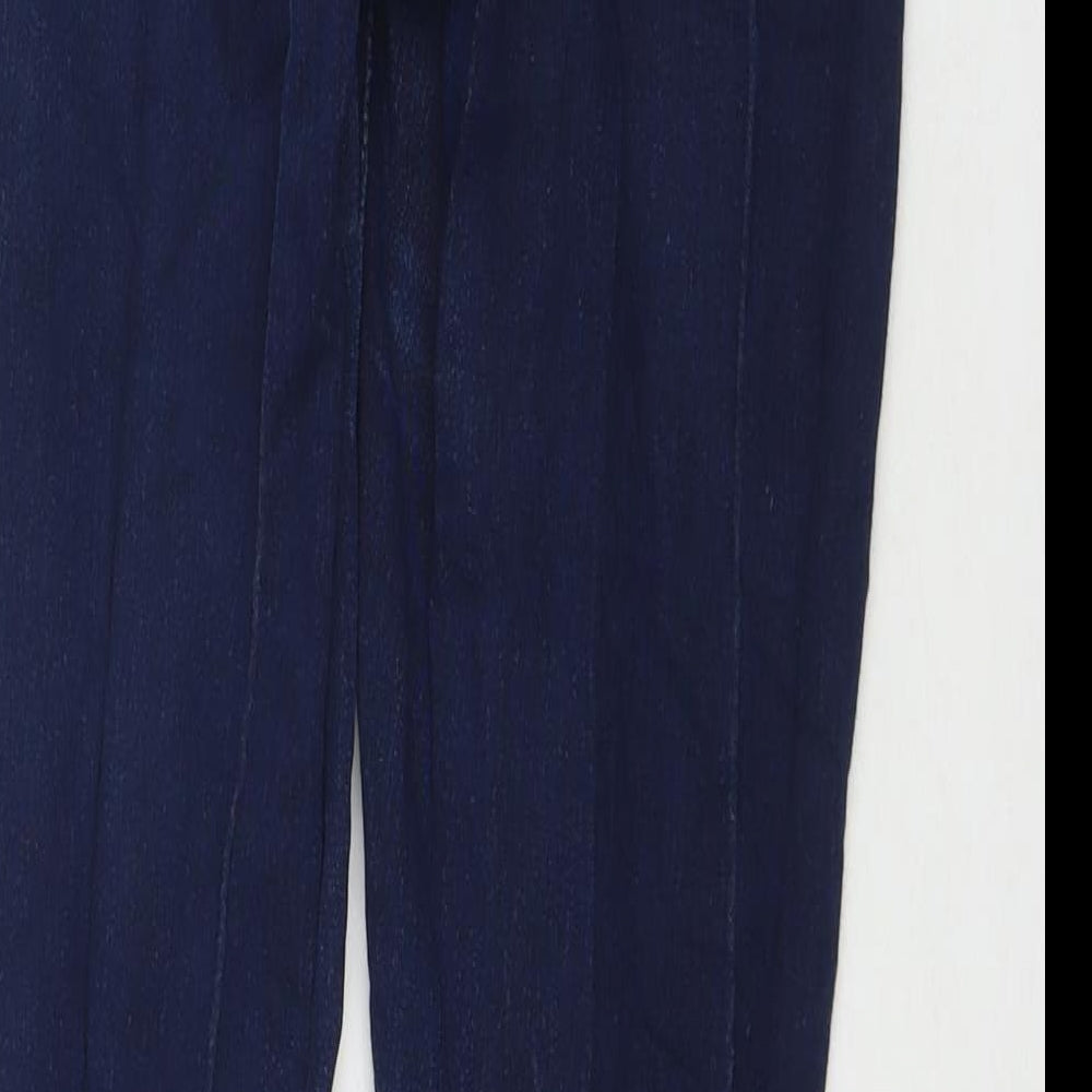 Dorothy Perkins Womens Blue Cotton Skinny Jeans Size 14 L31 in Slim Zip
