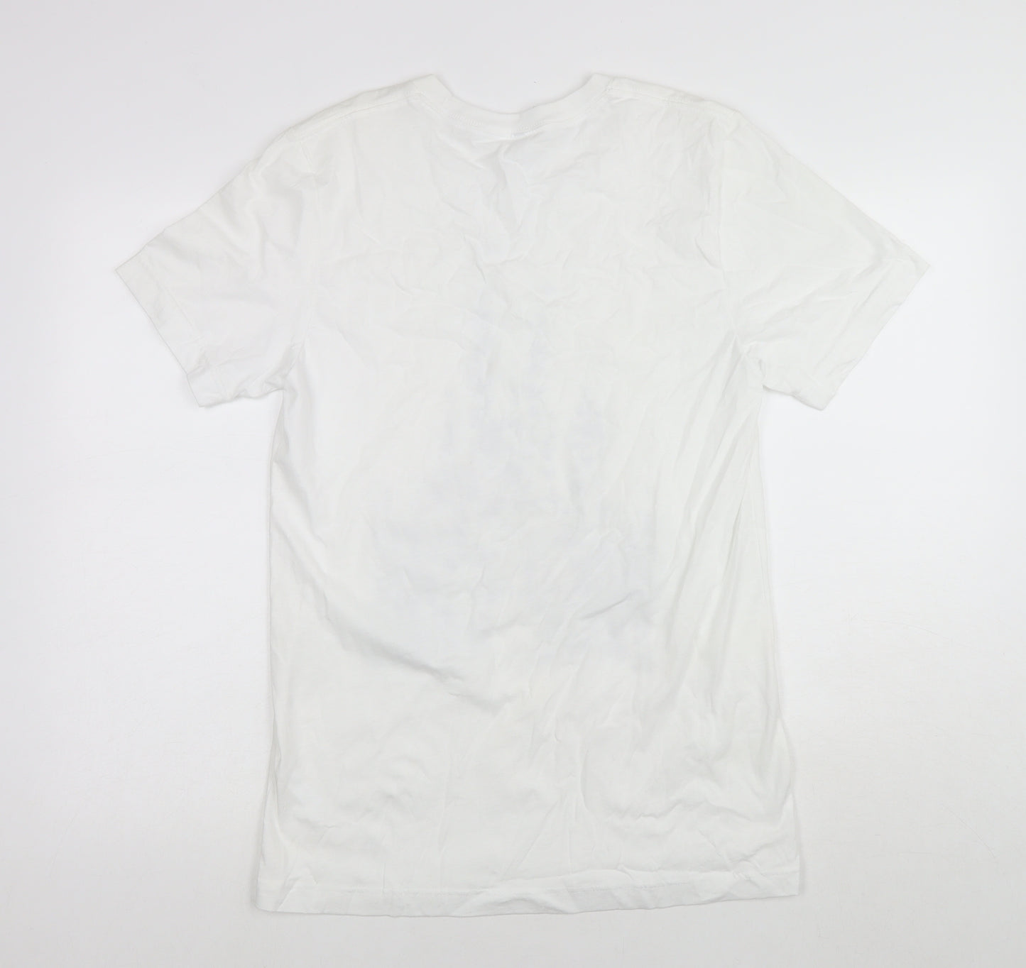 Bella + Canvas Womens White Cotton Basic T-Shirt Size M Round Neck - Disney Castle
