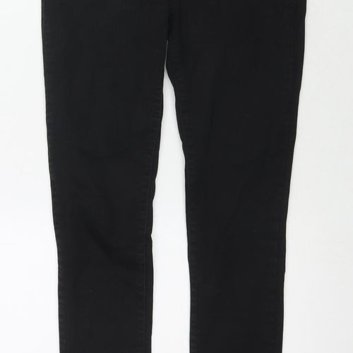 River Island Womens Black Cotton Skinny Jeans Size 10 L28 in Regular Zip