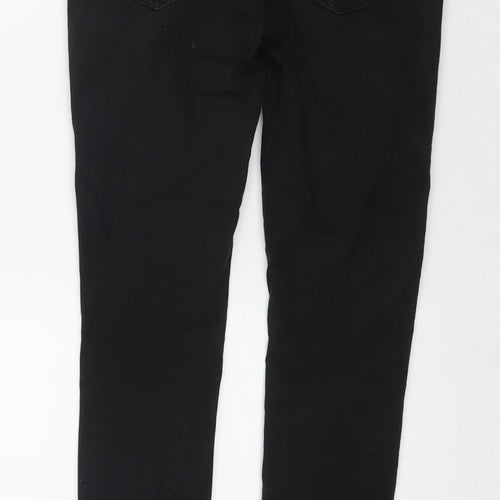 River Island Womens Black Cotton Skinny Jeans Size 10 L28 in Regular Zip