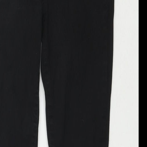 River Island Womens Black Cotton Skinny Jeans Size 10 L28 in Regular Zip