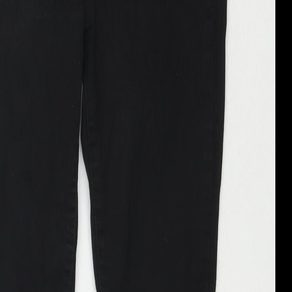 River Island Womens Black Cotton Skinny Jeans Size 10 L28 in Regular Zip