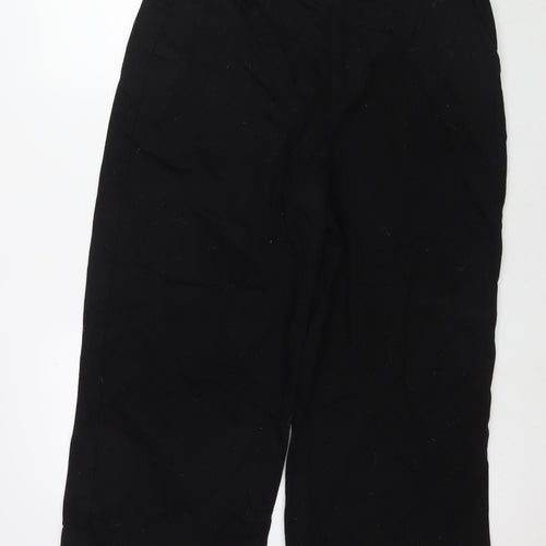 Kiin Womens Black Cotton Wide-Leg Jeans Size 14 L24 in Regular Zip