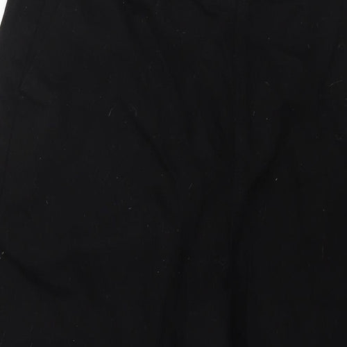 Kiin Womens Black Cotton Wide-Leg Jeans Size 14 L24 in Regular Zip