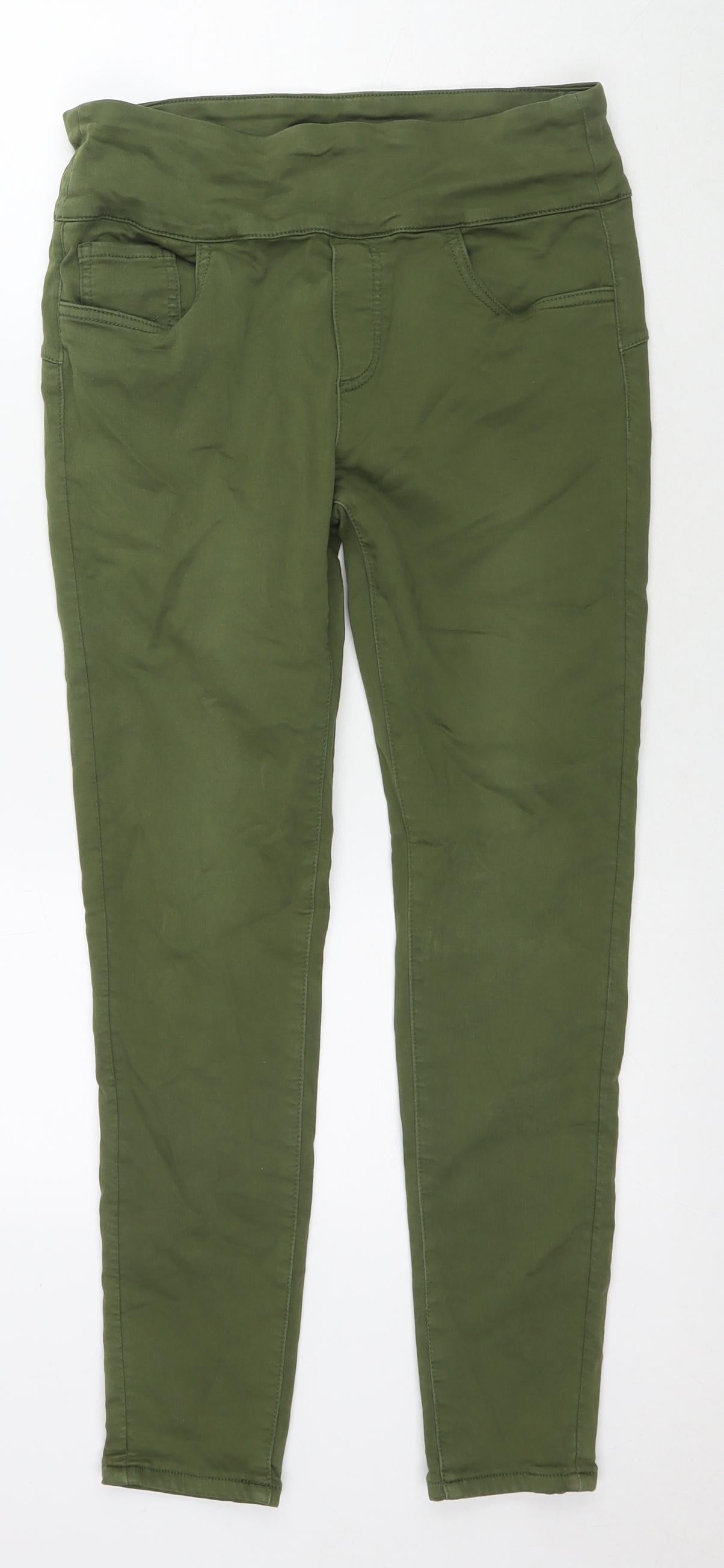 Tocada Womens Green Cotton Jegging Jeans Size L L26 in Regular