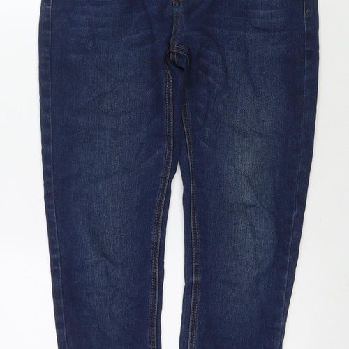 Boohoo Mens Blue Cotton Skinny Jeans Size 30 in L30 in Regular Zip