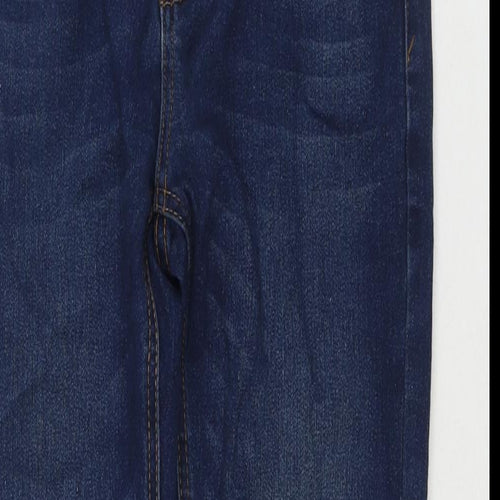 Boohoo Mens Blue Cotton Skinny Jeans Size 30 in L30 in Regular Zip