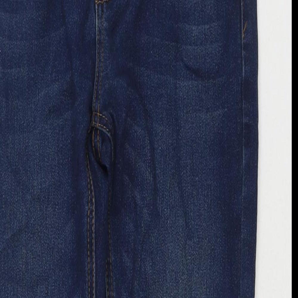 Boohoo Mens Blue Cotton Skinny Jeans Size 30 in L30 in Regular Zip
