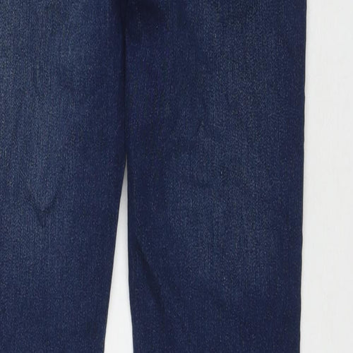 Boohoo Mens Blue Cotton Skinny Jeans Size 30 in L30 in Regular Zip