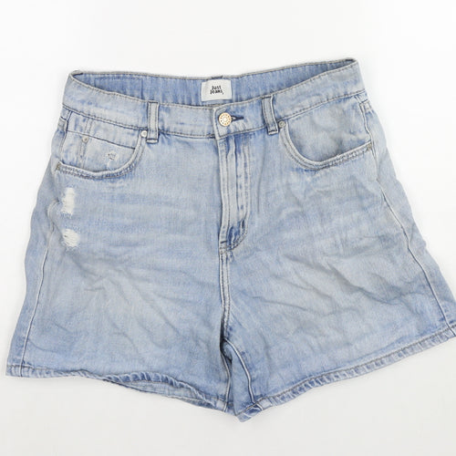Just Jeans Womens Blue Cotton Mom Shorts Size 10 L3 in Regular Zip