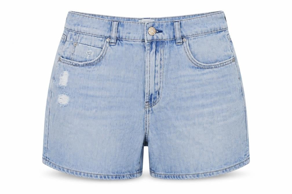 Just Jeans Womens Blue Cotton Mom Shorts Size 10 L3 in Regular Zip