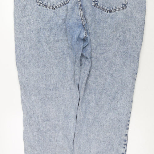 Denim & Co. Womens Blue Polyester Blend Straight Jeans Size 18 L26 in Regular Zip