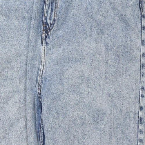 Denim & Co. Womens Blue Polyester Blend Straight Jeans Size 18 L26 in Regular Zip