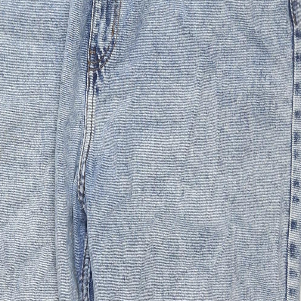 Denim & Co. Womens Blue Polyester Blend Straight Jeans Size 18 L26 in Regular Zip