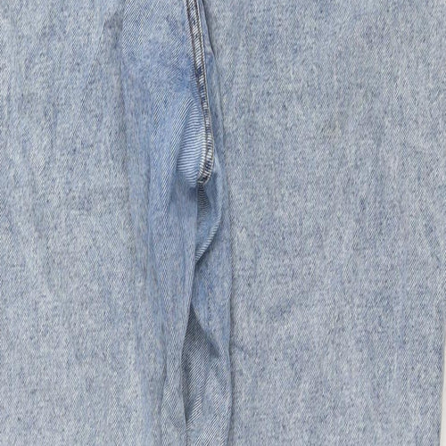 Denim & Co. Womens Blue Polyester Blend Straight Jeans Size 18 L26 in Regular Zip
