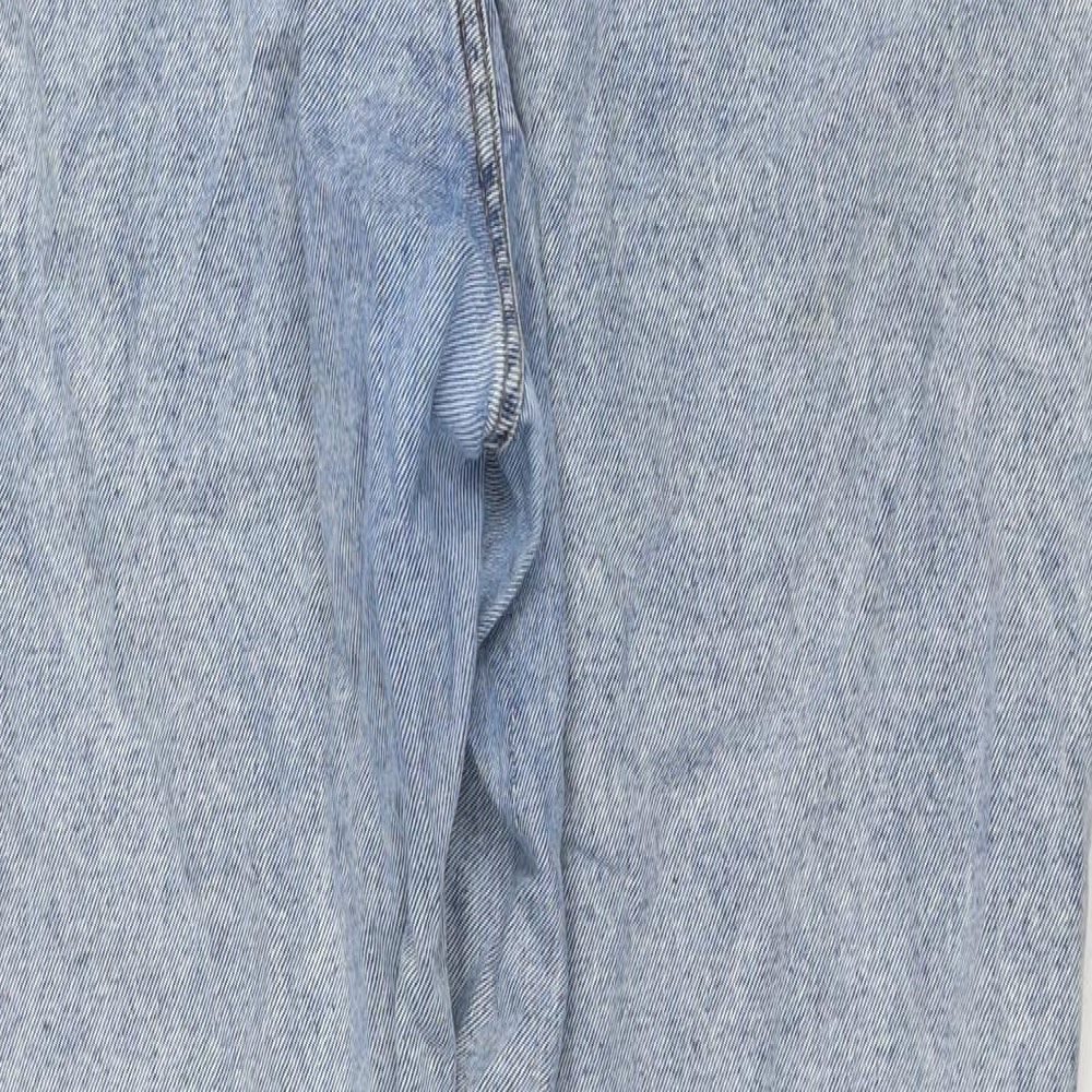 Denim & Co. Womens Blue Polyester Blend Straight Jeans Size 18 L26 in Regular Zip