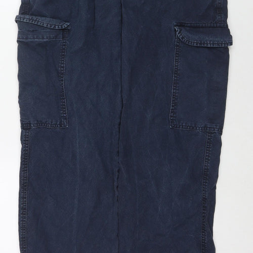 ASOS Womens Blue Cotton Straight Jeans Size 10 L30 in Regular Zip - Cargo Style