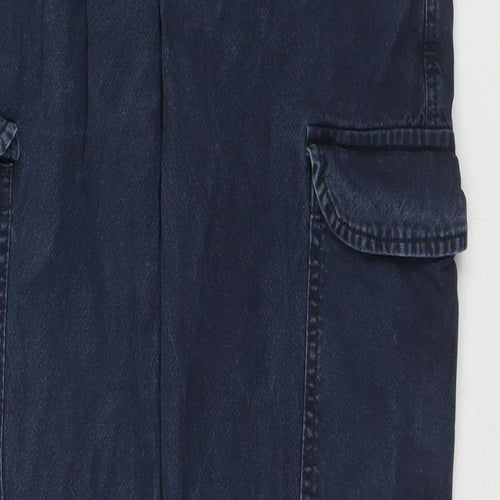 ASOS Womens Blue Cotton Straight Jeans Size 10 L30 in Regular Zip - Cargo Style