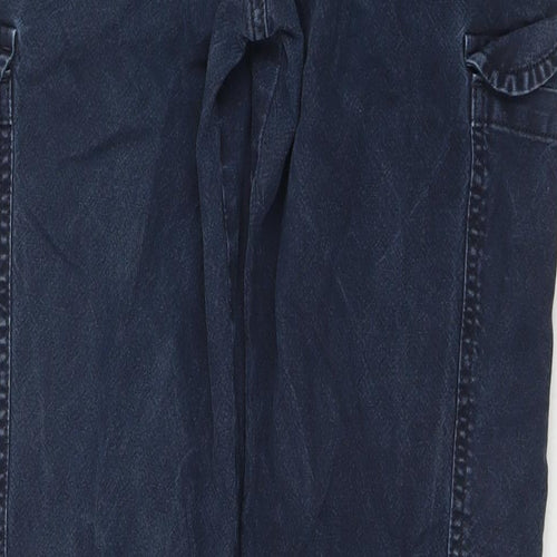 ASOS Womens Blue Cotton Straight Jeans Size 10 L30 in Regular Zip - Cargo Style
