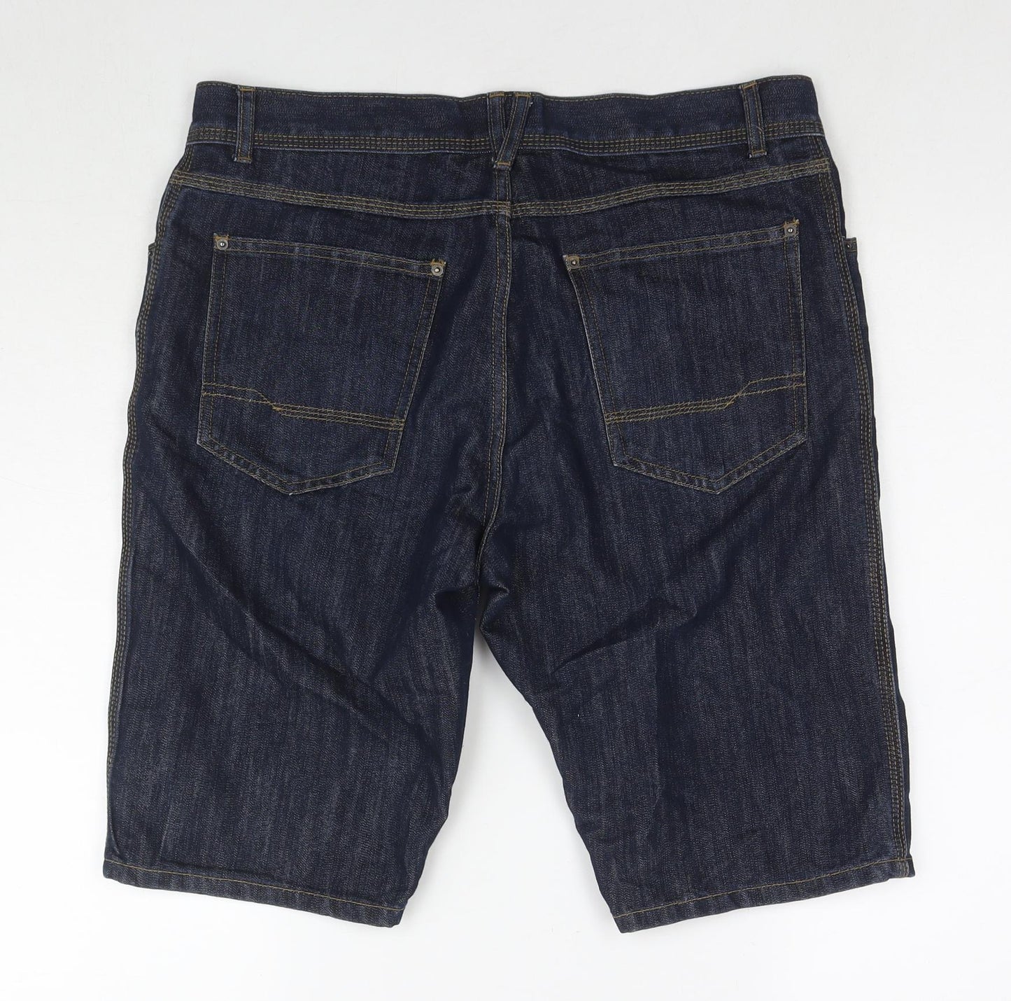 Denim IND Mens Blue Cotton Bermuda Shorts Size 34 in L11 in Regular Zip