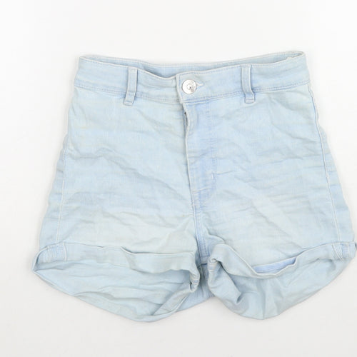 Divided by H&M Womens Blue Cotton Hot Pants Shorts Size 4 L3 in Regular Zip