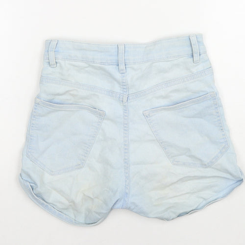 Divided by H&M Womens Blue Cotton Hot Pants Shorts Size 4 L3 in Regular Zip