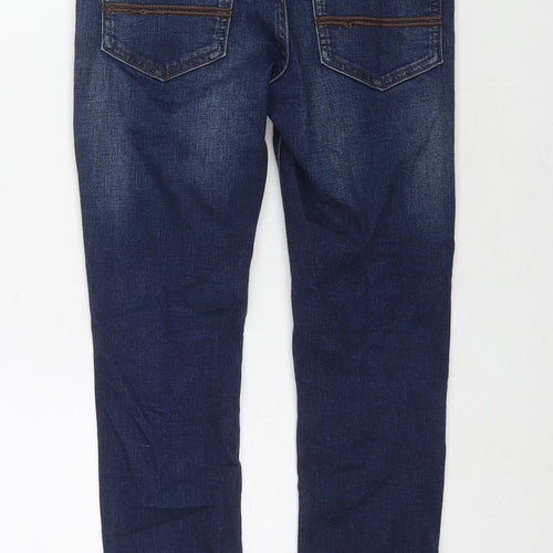 NEXT Girls Blue Cotton Skinny Jeans Size 9 Years L20 in Regular Zip