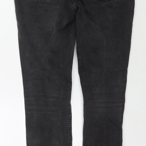 Oasis Womens Black Cotton Skinny Jeans Size 10 L28 in Regular Zip