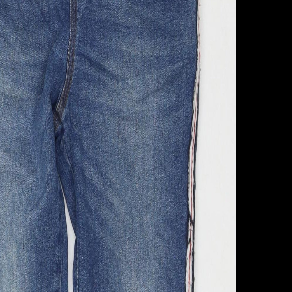 M&Co Boys Blue Cotton Tapered Jeans Size 6-7 Years L20 in Regular Drawstring